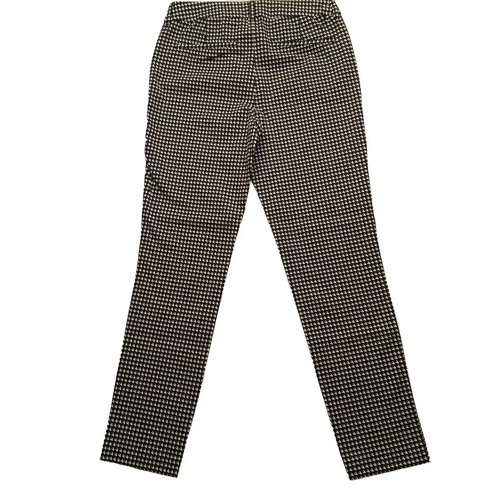 Old Navy 8T Tall Black White Houndstooth Pixie Skinny Women's Pants NEW - Picture 2 of 7